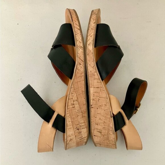 Kork-Ease Myrna Two-Tone Wedge Sandals - Picture 4 of 9